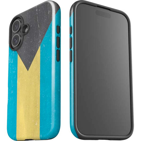 Bahamas Flag Distressed iPhone 16 Plus Impact Case